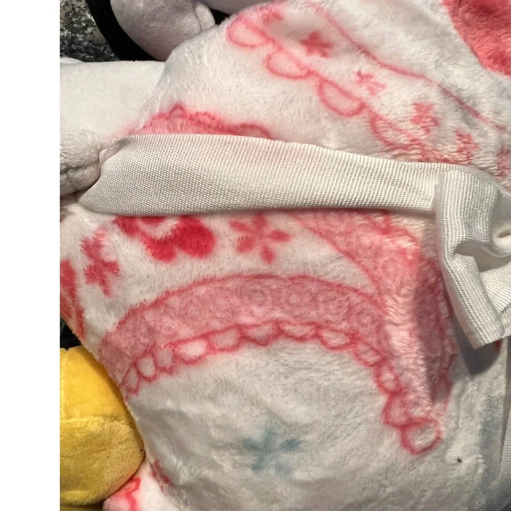 Disney Minnie Mouse Plush Buddy and Throw Blanket Set Pink Tie-Dye 50x60 NEW